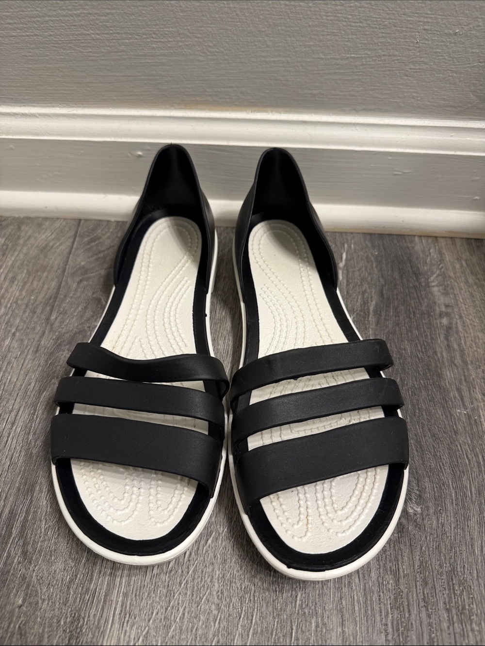 Women's Black Strappy Casual Flats - Comfortable Everyday Shoes
